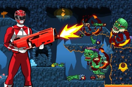 Idle Power Rangers Kill Zombies screenshot